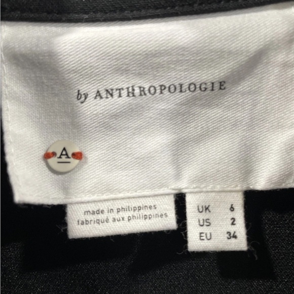 Anthropologie Long-Sleeve V-Neck Blazer Mini Dress Romper In Black Size 2 - Picture 2 of 6